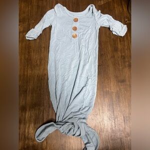 Caden Lane Light Blue Sleep Sack with Wooden Buttons